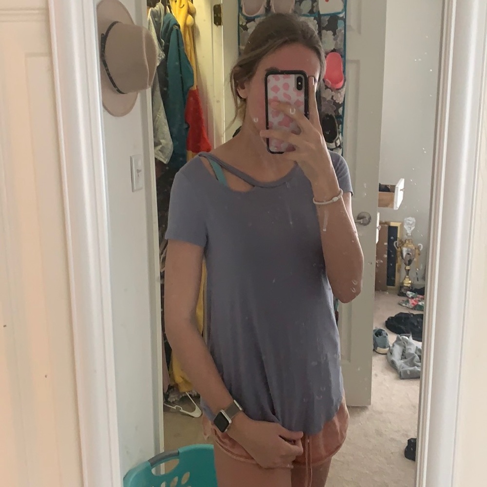 blue/grey super soft tee